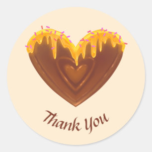 Sweet Heart Tack Sticker Colorful Tasty Runt Klistermärke