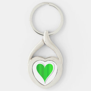 Sweet Heart Twisted Heart Silverfärgad Nyckelring