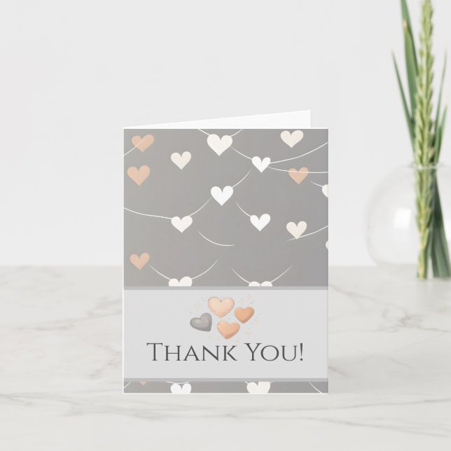 Sweet Hearts Adoption Baby Shower Thank You Card Tack Kort (Framsida)