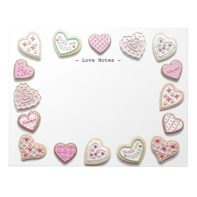 Sweet Hearts Cookies Kärlek Notes Anteckningsblock (Framsida)