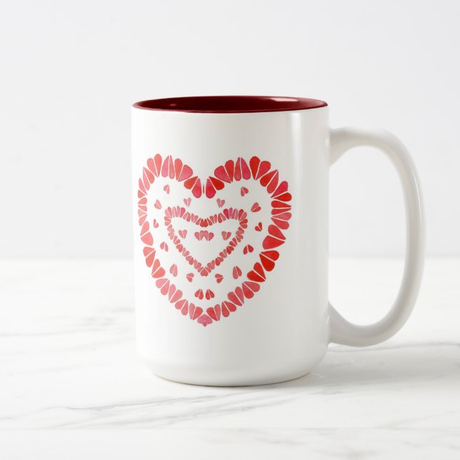 SWEET HEARTS Tall Maroon Two Tone Mugg (Höger)