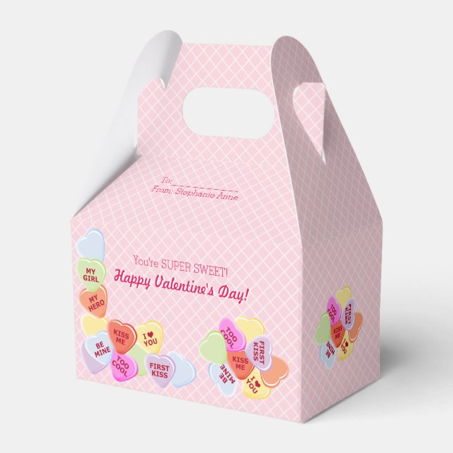 Sweet Hearts Valentineser Candy Presentaskar (Framsidan Sidan)