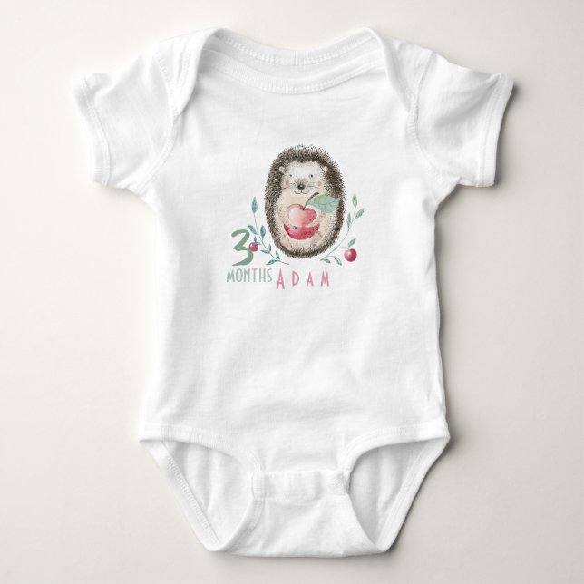 Sweet hedgehog Baby Bodykosten T Shirt (Framsida)