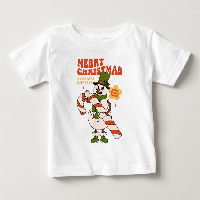 Sweet Helgdag Önskemål - A Candy cane-julen T Shirt (Framsida)