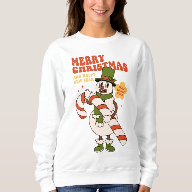 Sweet Helgdag Önskemål - A Candy cane-julen T Shirt (Framsida)