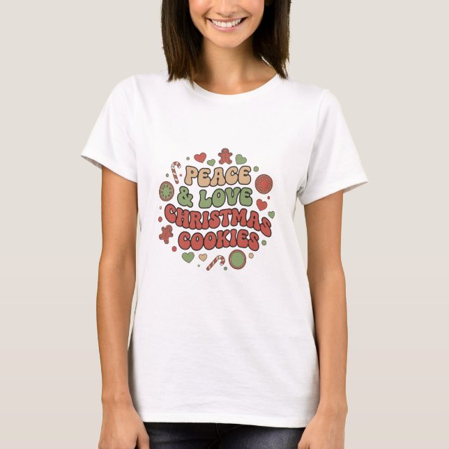 Sweet Holiday Vibes Christmas T Shirt (Framsida)