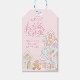 Sweet Holiday Wishes | Pastel Gingerbread Presentetikett