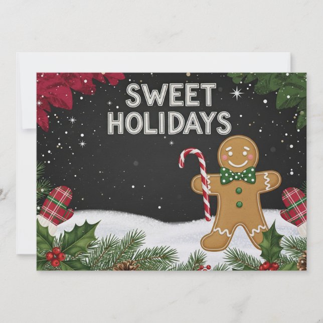 Sweet Holidays Christmas holiday greetings card Julkort (Framsida)