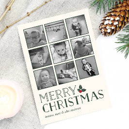 Sweet Holly | God jul Fotokollage Julkort