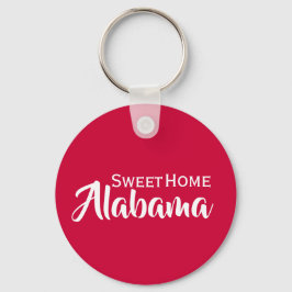Sweet Home Alabama Crimson and White Nyckelring