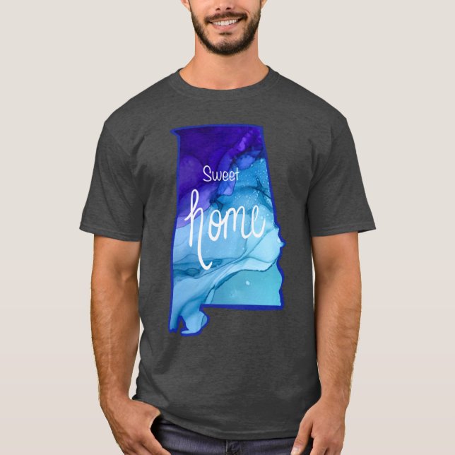 Sweet Home Alabama made from Original Alcohol Ink  T Shirt (Framsida)