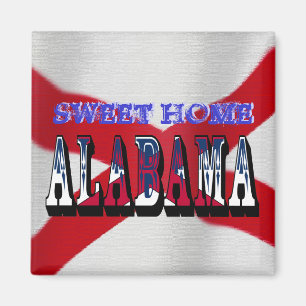 Sweet Home Alabama Statlig flagga Magnet