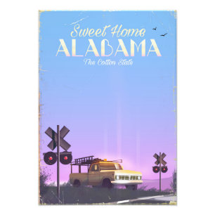 "Sweet home" Alabama Travel-affisch Fototryck