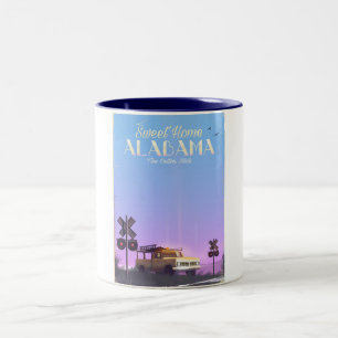 "Sweet home" Alabama Travel-affisch Två-Tonad Mugg