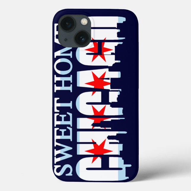 Sweet Home Chicago Flagga Skyline (Baksida)