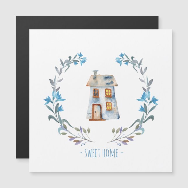 Sweet Home Design   Magnetkarte (Fram/baksida)