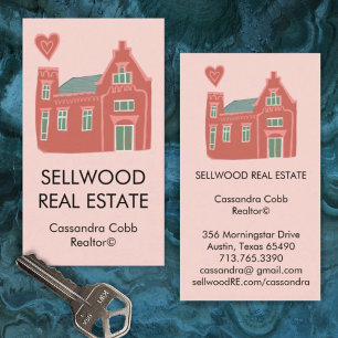 Sweet Home Modern Real Gods Broker Agent Realtor Visitkort
