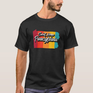 Sweet Home Pennsylvania Retro 70-tal USA T Shirt
