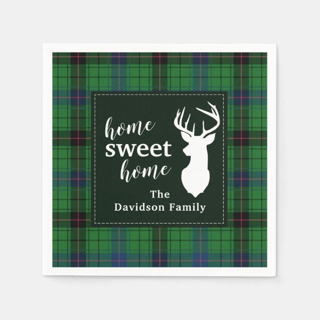 Sweet Home Tartan Davidson Personlig Play Pappersservett (Framsidan)