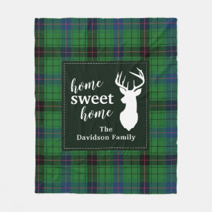 Sweet Home Tartan Klan Davidson Personlig Play Fleecefilt