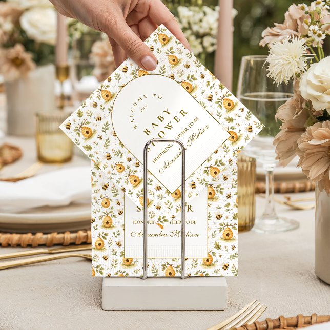 Sweet Honey Bee Baby Shower Pappersservett (Skapare uppladdad)