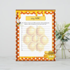 Sweet Honeybee Baby Shower ABC-spel