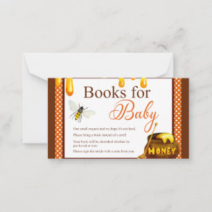Sweet Honeybee Baby Shower Bokar för Baby Anteckningskort