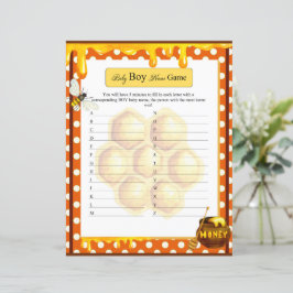 Sweet Honeybee Pojke Namn Game