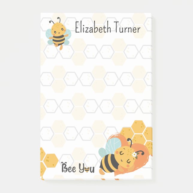 Sweet Honeycomb & Humla Bee You Personlig Post-it Block (Framsida)
