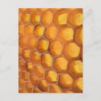 Sweet Honeycomb teckning orange gult brun Vykort