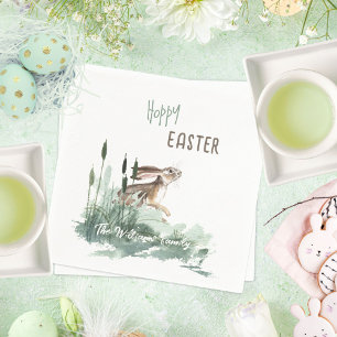 Sweet Hoppy Påskhare Watercolor Pappersservett