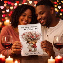 Sweet Hugging Sweethearts Valentine Card Julkort