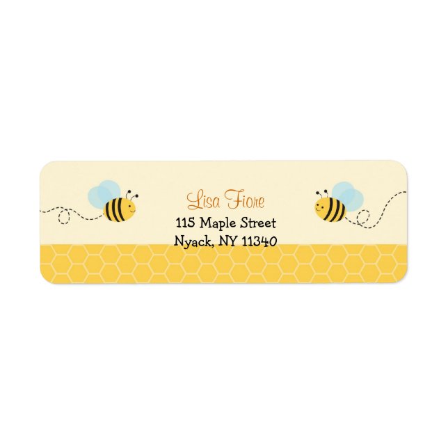 Sweet Humla Adressetiketter Returadress Etikett (Framsidan)
