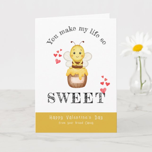 Sweet Humla Valentine Day Card Kort (Liten växt)