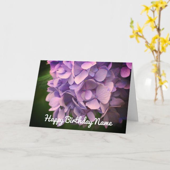Sweet Hydrangea Flower Personlig Birthday Kort (Gul blomma)