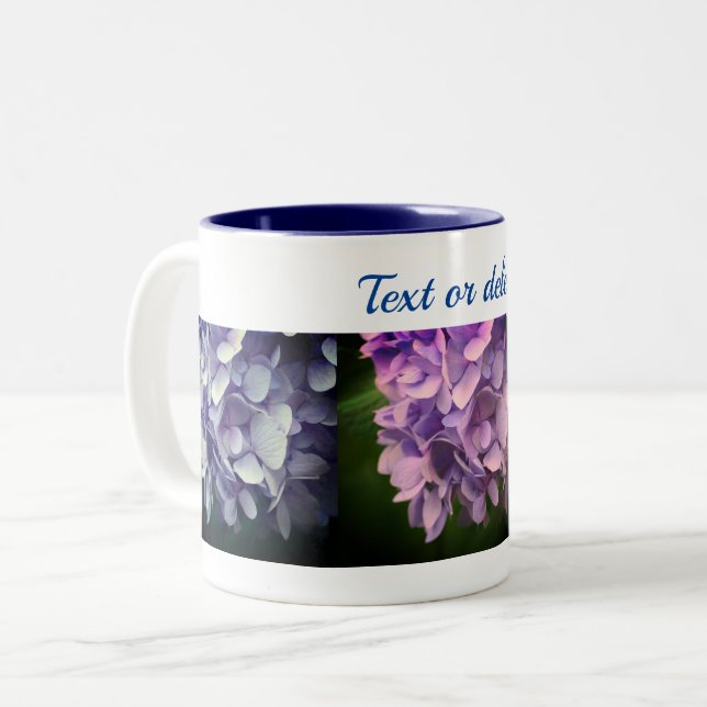 Sweet Hydrangea Flower Personlig Två-Tonad Mugg (Framsida vänster)