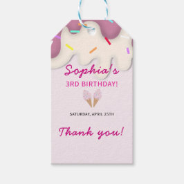 Sweet Ice Cream Birthday Presentetikett