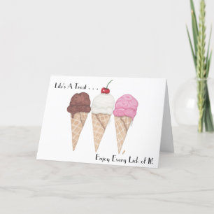 Sweet Ice Cream Cones Tack Kort
