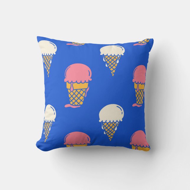 Sweet Ice Cream Delight Kudde (Framsida)