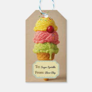 Sweet Ice Cream Gift-Märkre - Partiets favoritetik Presentetikett