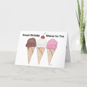 Sweet Ice Cream Scoops Tack Kort