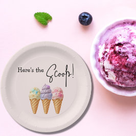 Sweet Ice Cream Sommar Här Scoop Baby Shower