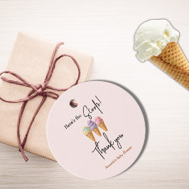 Sweet Ice Cream Sommar Här Scoop Baby Shower Gåvor Etiketter