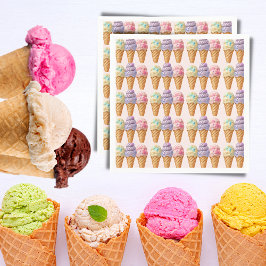 Sweet Ice Cream Sommar Här Scoop Baby Shower Pappersservett