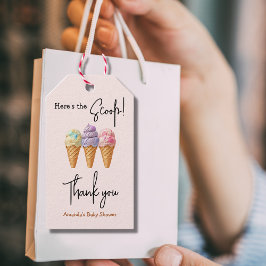Sweet Ice Cream Sommar Här Scoop Baby Shower Presentetikett