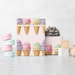 Sweet Ice Cream Sommar Här Scoop Baby Shower Presentpapper