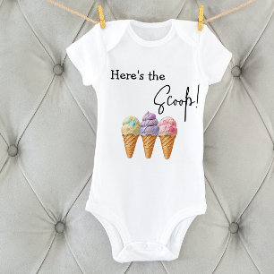 Sweet Ice Cream Sommar Här Scoop Baby Shower T Shirt
