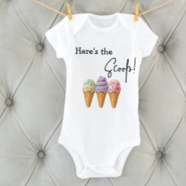 Sweet Ice Cream Sommar Här Scoop Baby Shower T Shirt