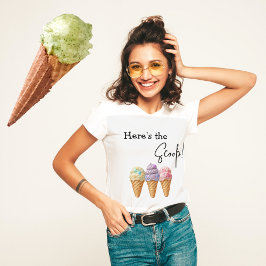 Sweet Ice Cream Sommar Här Scoop Baby Shower T Shirt