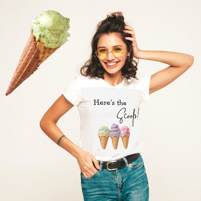 Sweet Ice Cream Sommar Här Scoop Baby Shower T Shirt (Skapare uppladdad)